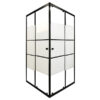 Kabin Palermo 100 Kare Beyaz Şerit Desen Siyah Profil 4mm H:185