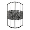 Kabin Porto 100 Oval Siyah Mozaik Desen Profil 4mm H:185