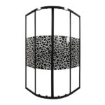 Kabin Porto 100 Oval Siyah Mozaik Desen Profil 4mm H:185