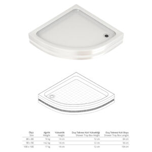 Magna Oval Duş 80*80 (K+A+P)