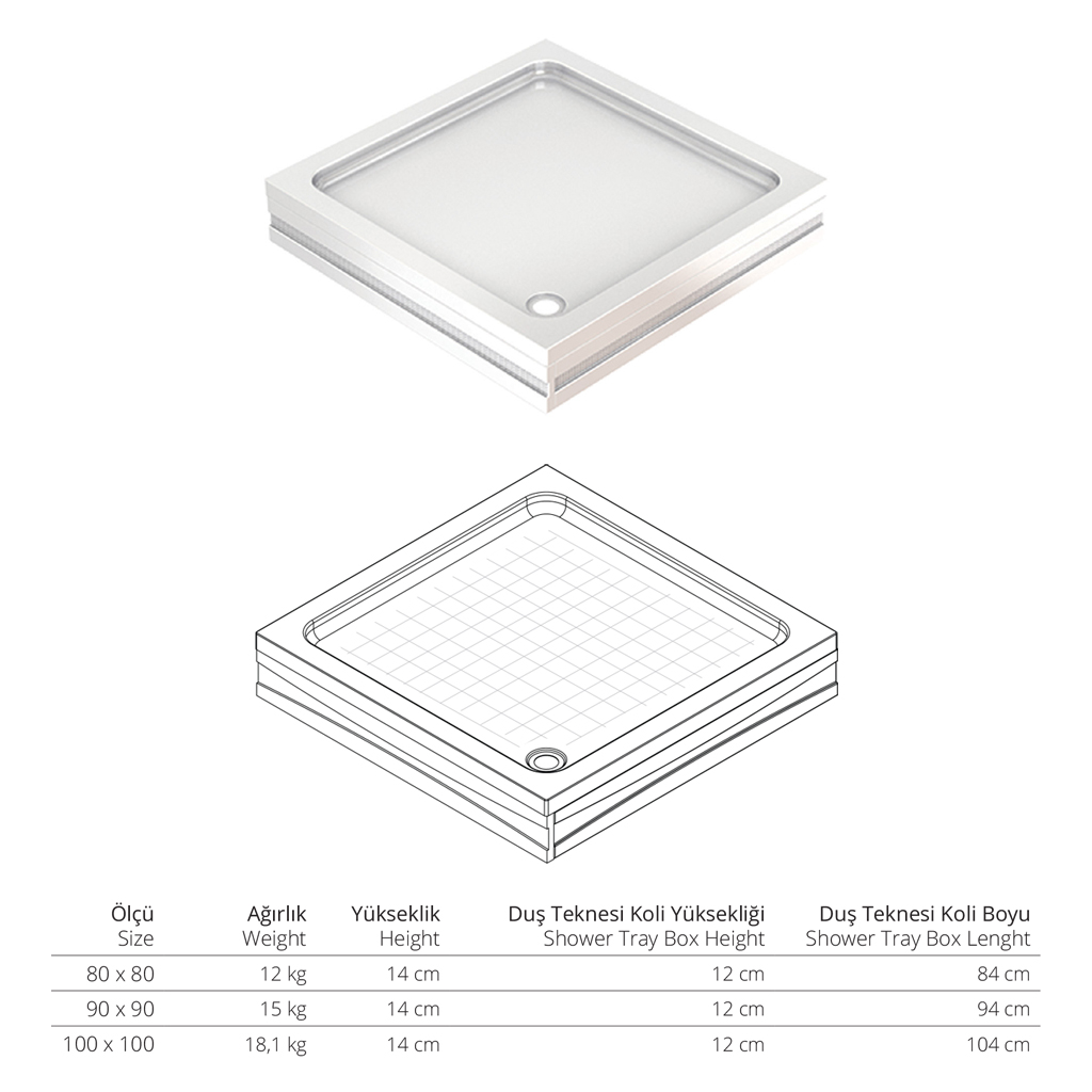 Magna Kare Duş 100*100 (K+A+P)