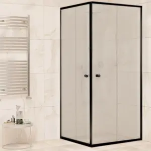 Sanica Magna Kabin Kare Siyah Şeffaf 4mm 100 x 100 cm